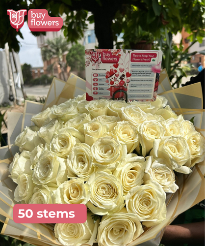 White Roses thumbnail view 7 - BuyFlowers Nigeria