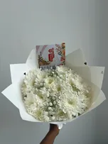 White Rose / Chrysanthemums / Gypso thumbnail view 2 - BuyFlowers