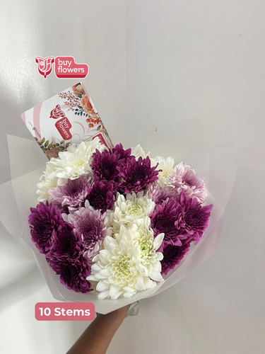 Mixed Coloured Chrysanthemums thumbnail view 7 - BuyFlowers Nigeria