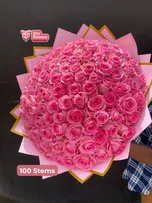 Pink Roses thumbnail view 2 - BuyFlowers