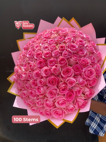 Pink Roses thumbnail view 2 - BuyFlowers Nigeria