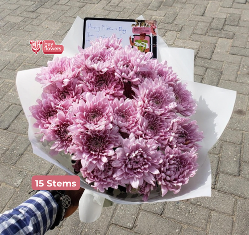 Pink Chrysanthemums  thumbnail view 3 - BuyFlowers Nigeria