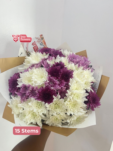 Mixed Coloured Chrysanthemums thumbnail view 4 - BuyFlowers Nigeria