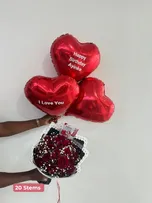 Triple Helium Balloon thumbnail view 2 - BuyFlowers