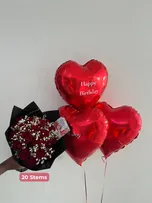 Triple Helium Balloon thumbnail view 3 - BuyFlowers