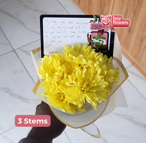 Yellow Chrysanthemums  thumbnail view 3 - BuyFlowers Nigeria