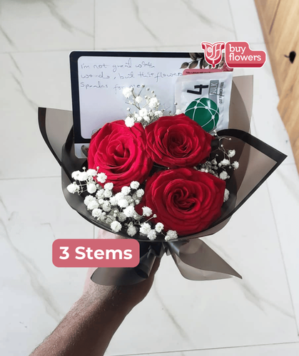 Red Roses/Gypso thumbnail view 22 - BuyFlowers Nigeria