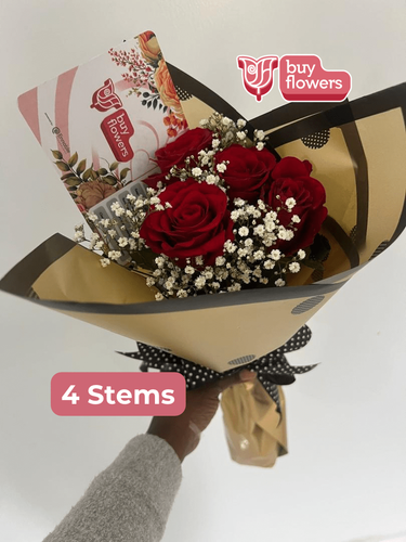Red Roses/Gypso thumbnail view 17 - BuyFlowers Nigeria