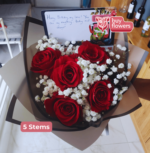 Red Roses/Gypso thumbnail view 20 - BuyFlowers Nigeria