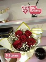 Red Roses/Gypso thumbnail view 18 - BuyFlowers