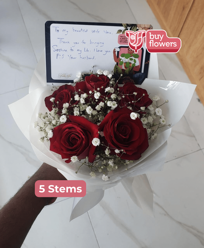 Red Roses/Gypso thumbnail view 16 - BuyFlowers Nigeria