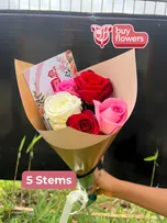 Mixed Colored Roses thumbnail view 2 - BuyFlowers
