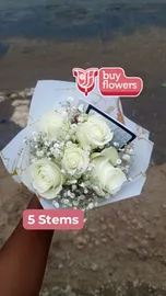 White Roses/Gypso thumbnail view 9 - BuyFlowers