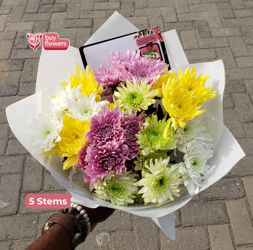 Mixed Coloured Chrysanthemums thumbnail view 13 - BuyFlowers Nigeria