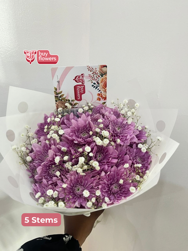 Pink Chrysanthemums /Gypso  thumbnail view 3 - BuyFlowers Nigeria
