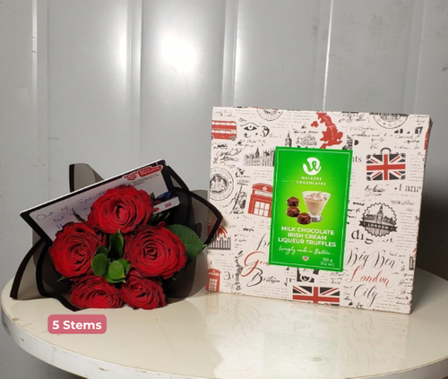 Roses w/ Chocolates  thumbnail view 3 - BuyFlowers Nigeria