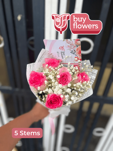 Pink Roses/Gypso thumbnail view 10 - BuyFlowers Nigeria