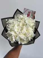 White Rose / Chrysanthemums / Gypso thumbnail view 4 - BuyFlowers