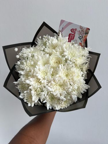 White Rose / Chrysanthemums / Gypso thumbnail view 6 - BuyFlowers Nigeria