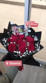 Red Roses/Gypso thumbnail view 23 - BuyFlowers