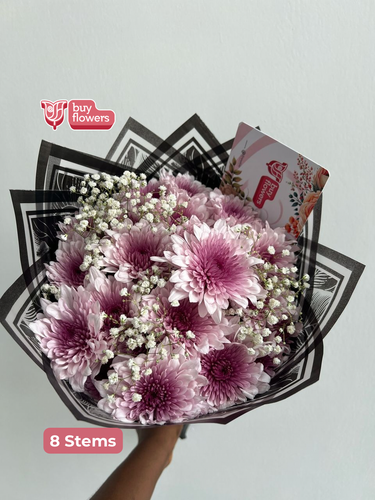 Pink Chrysanthemums /Gypso  thumbnail view 2 - BuyFlowers Nigeria