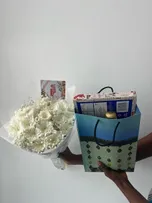 White Rose/ Chrysanthemums Midi Combo thumbnail view 7 - BuyFlowers