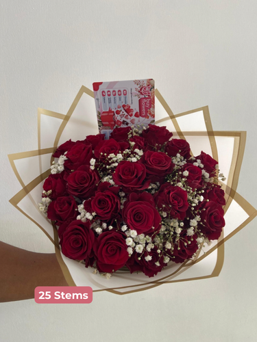 Red Roses/Gypso thumbnail view 2 - BuyFlowers Nigeria