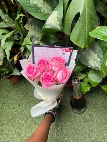 Pink Roses Mini Combo thumbnail view 4 - BuyFlowers Nigeria