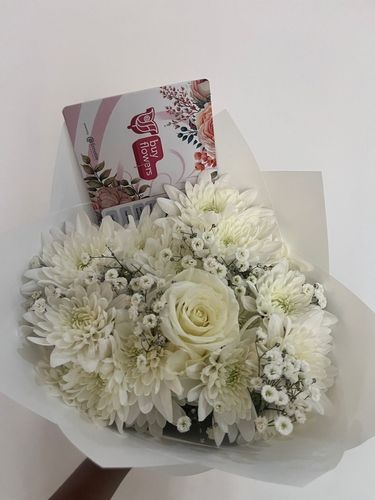 White Rose / Chrysanthemums / Gypso thumbnail view 2 - BuyFlowers Nigeria