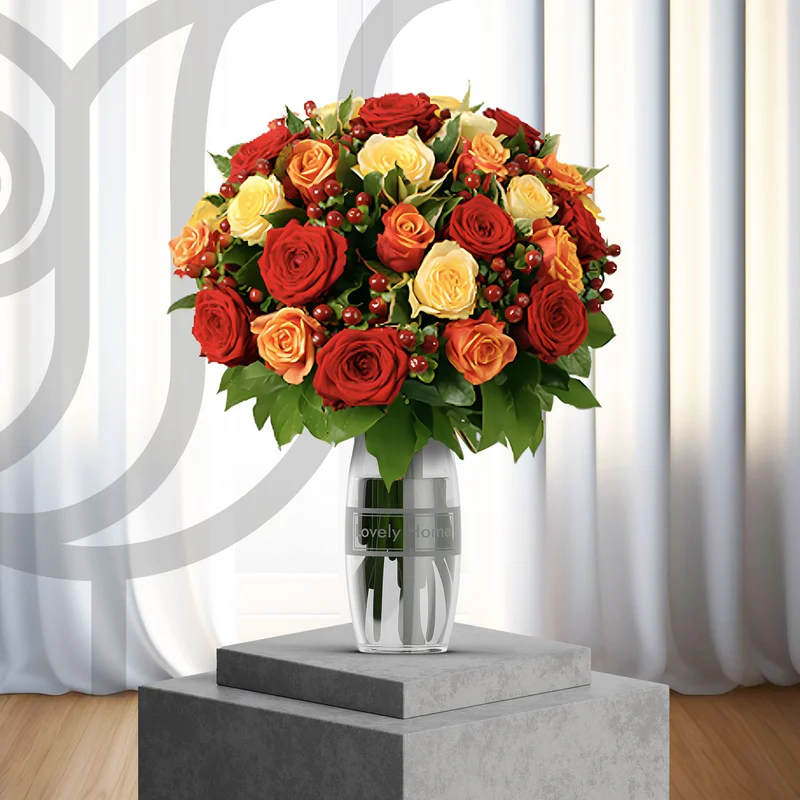 Order Mixed Colored Roses/Greenery for same-day delivery Mixed Colored Roses/Greenery - Fresh flower delivery | Buy online at BuyFlowers