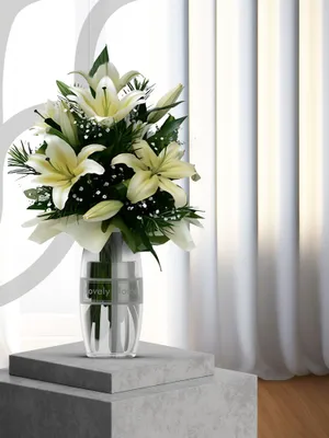 White Lilies/Gypso/Greenery