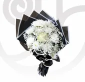 White Rose / Chrysanthemums / Gypso