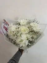 White Rose/ Chrysanthemums Midi Combo thumbnail view 3 - BuyFlowers