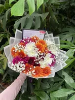 Mixed Coloured Chrysanthemums /Gypso thumbnail view 10 - BuyFlowers
