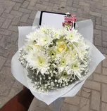 White Rose / Chrysanthemums / Gypso thumbnail view 8 - BuyFlowers