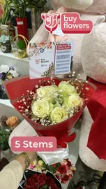 White Roses/Gypso thumbnail view 8 - BuyFlowers