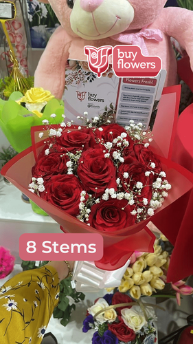 Red Roses/Gypso thumbnail view 12 - BuyFlowers Nigeria