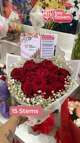 Red Roses/Gypso thumbnail view 19 - BuyFlowers Nigeria