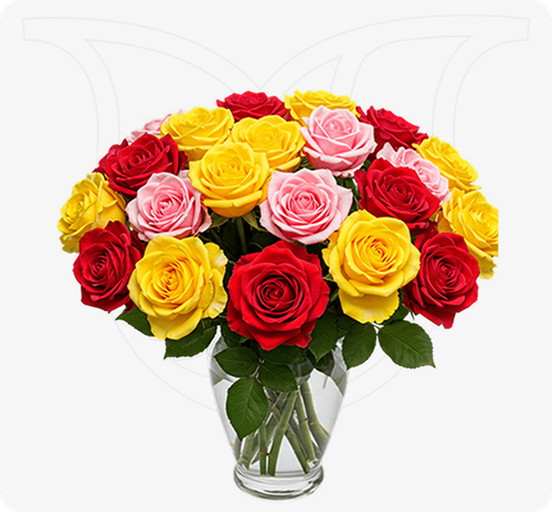 Mixed Colored Roses thumbnail view 1 - BuyFlowers Nigeria