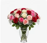 Mixed Colored Roses/Gypso thumbnail view 1 - BuyFlowers