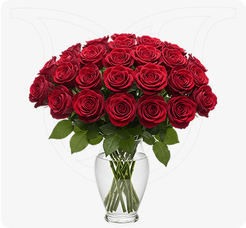 Red Roses/Greenery thumbnail view 1 - BuyFlowers Nigeria