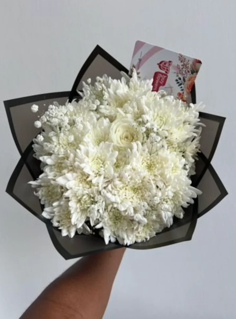 White Rose / Chrysanthemums / Gypso - Fresh flower delivery | Buy online at BuyFlowers
