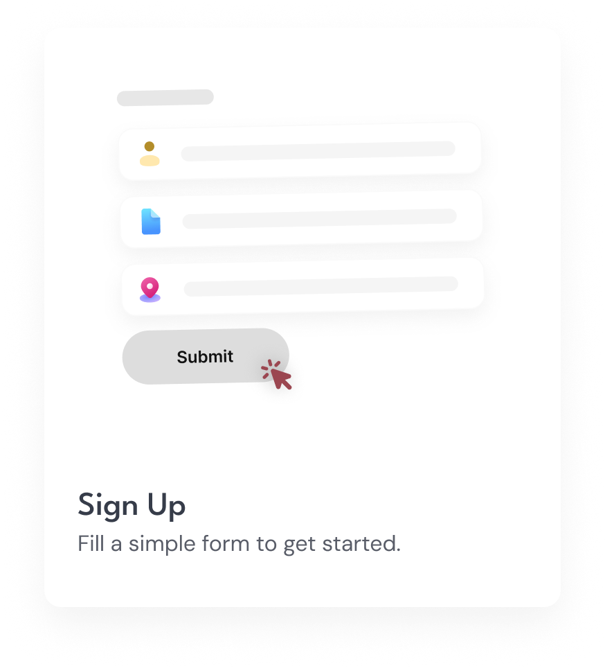 Sign up form preview