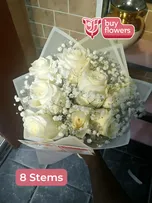 White Roses/Gypso thumbnail view 6 - BuyFlowers
