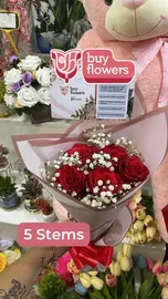 Red Roses/Gypso thumbnail view 10 - BuyFlowers