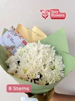 White Chrysanthemums  thumbnail view 3 - BuyFlowers