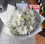 White Rose / Chrysanthemums / Gypso thumbnail view 6 - BuyFlowers