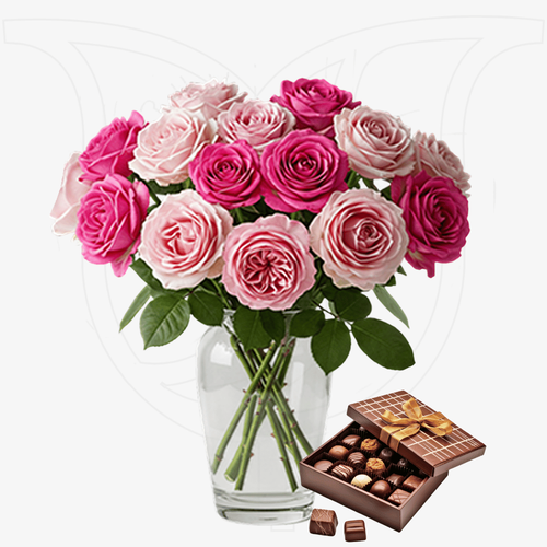 Roses w/ Chocolates  thumbnail view 1 - BuyFlowers Nigeria
