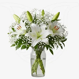 White Lilies/Gypso/Greenery