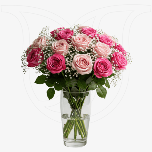 Pink Roses/Gypso thumbnail view 1 - BuyFlowers Nigeria
